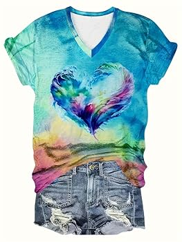 トップス DAIRIKU 23ss Heart Tie dye Border Knit Amazon.com: NUFIWI Tie Dye Heart Pattern Crew Neck